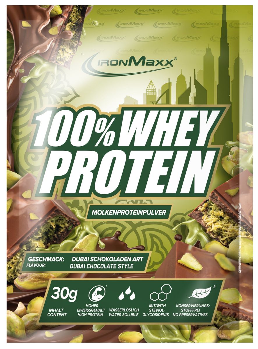 100% Whey Protein - 30g Sachet - Dubai Chocolate Style