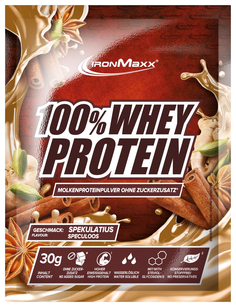 IronMaxx 100% Whey Protein - 30g Sachet - Spekulatius