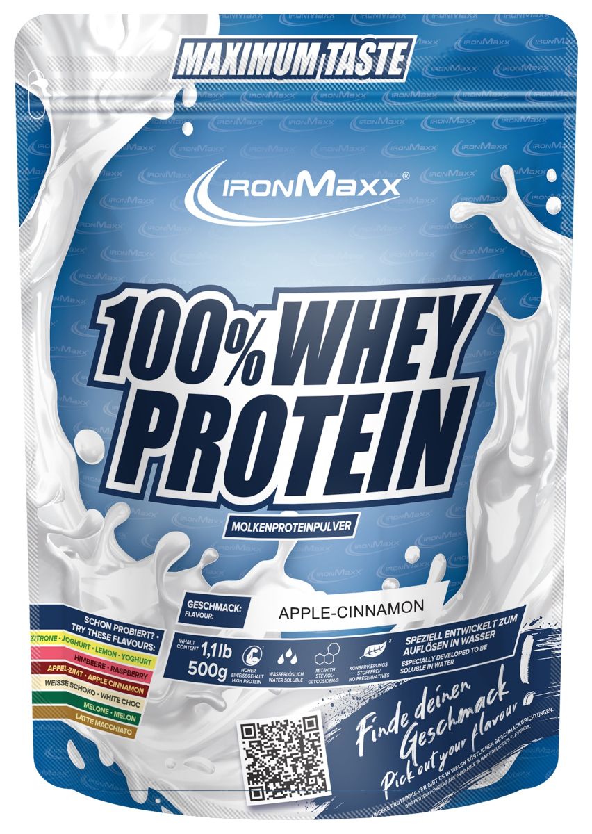100% Whey Protein - 500g Beutel - Apfel-Zimt