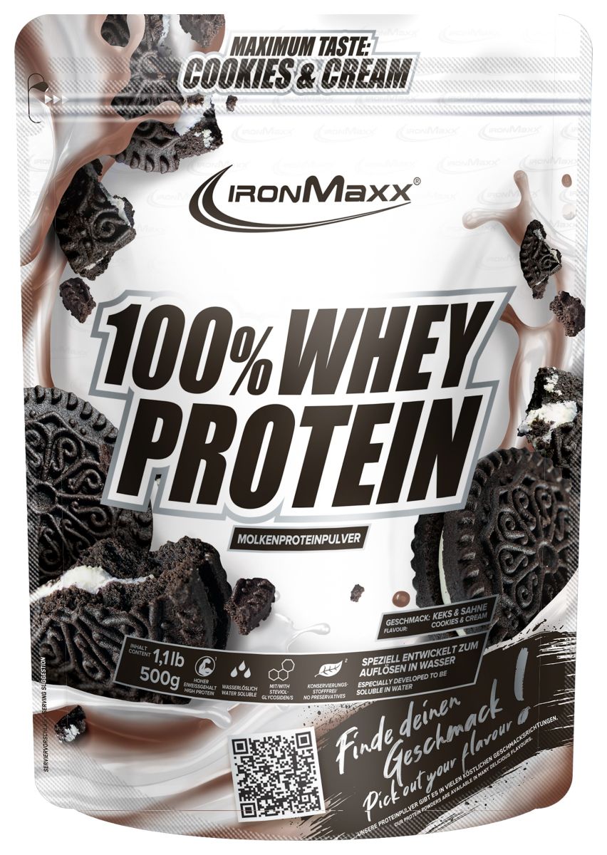 100% Whey Protein - 500g Beutel - Cookies & Cream