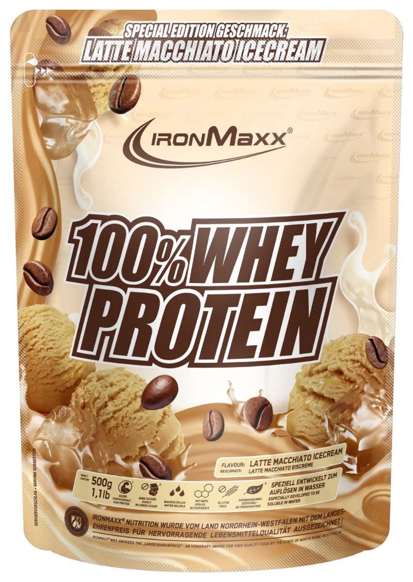 100% Whey Protein - 500g Beutel - Latte M. Ice Cream