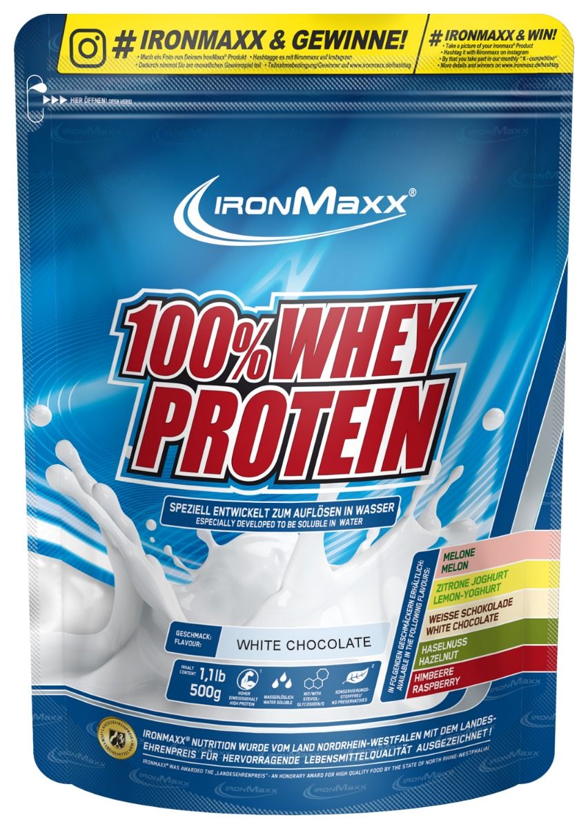 IronMaxx 100% Whey Protein - 500g Bag - Chocolate