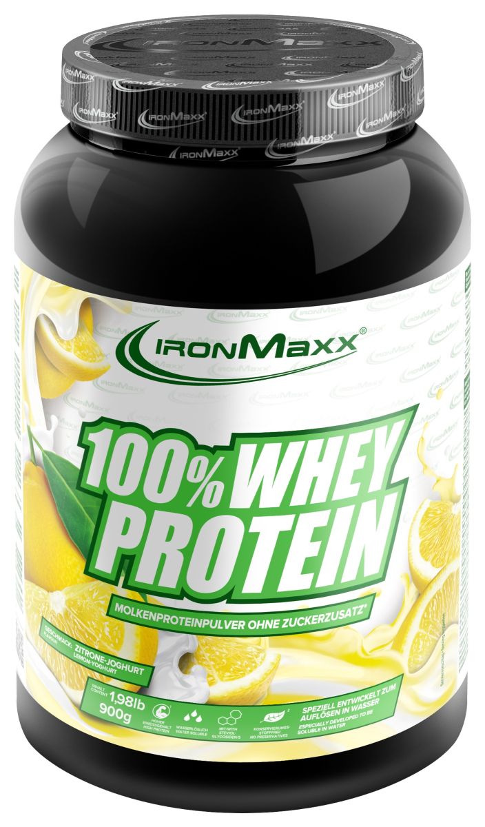 IronMaxx 100% Whey Protein - 900g Tub - Lemon-Yoghurt