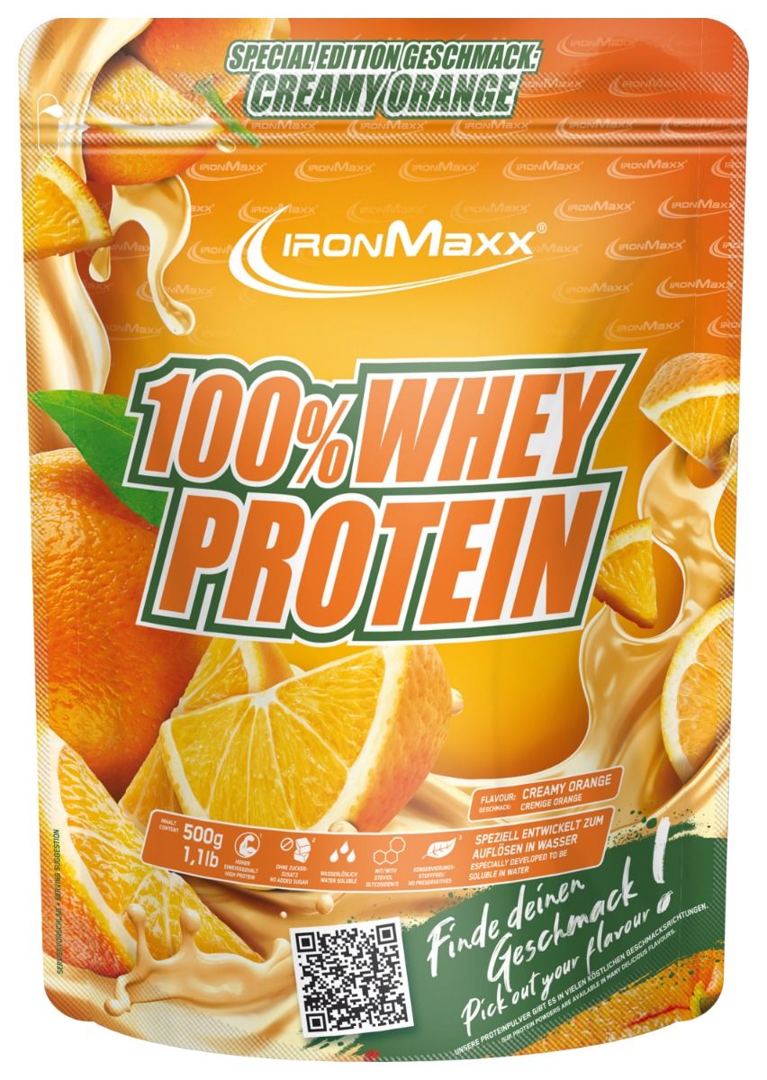 100% Whey Protein - 500g Beutel - Creamy Orange