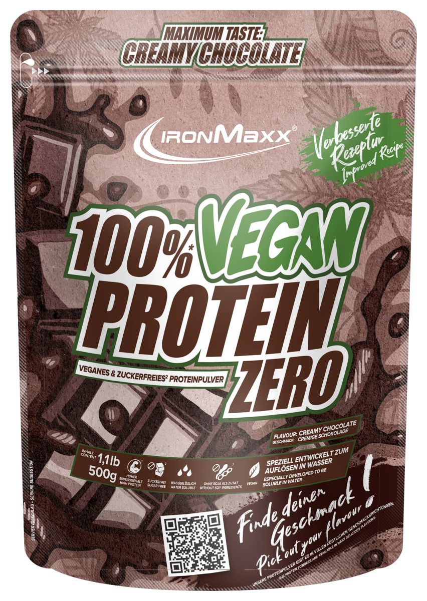 100% Vegan Protein Zero (500g) - Schokolade