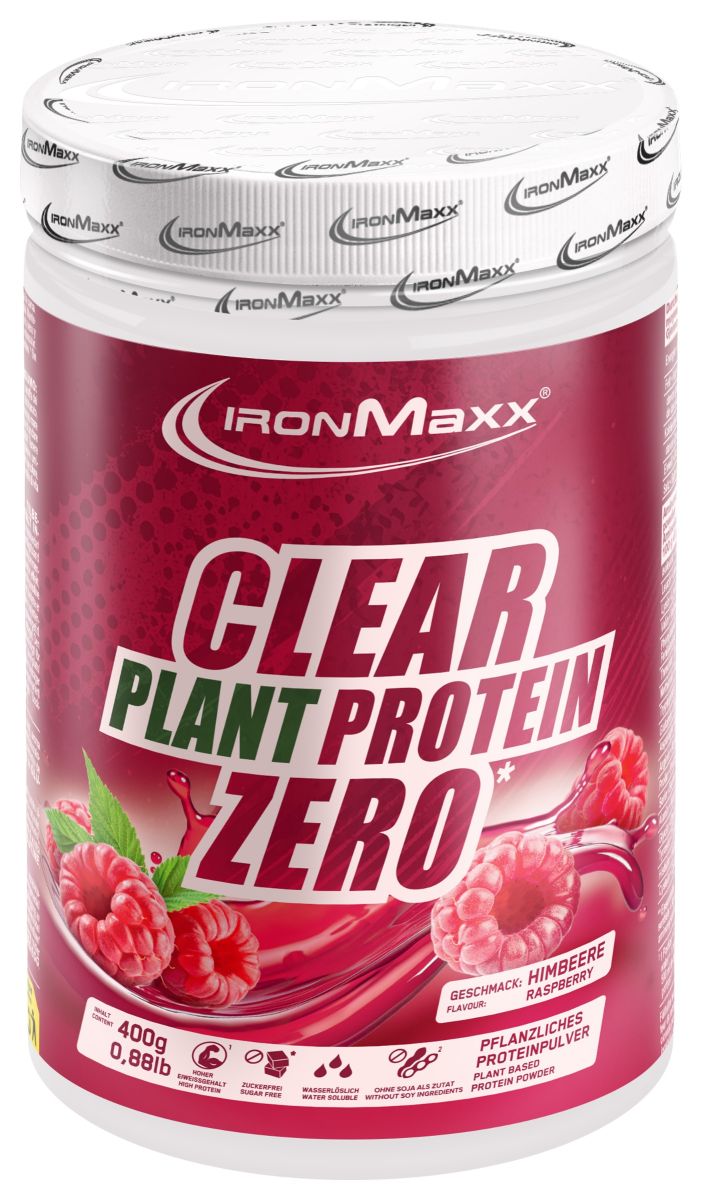IronMaxx Clear Plant Protein ZERO - Raspberry 400g Tub