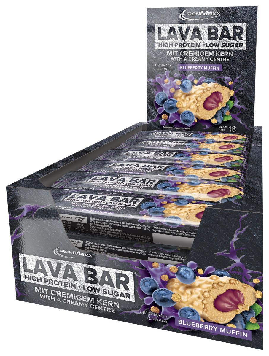 Lava Bar Protein Riegel (18x40g) - Blueberry Muffin