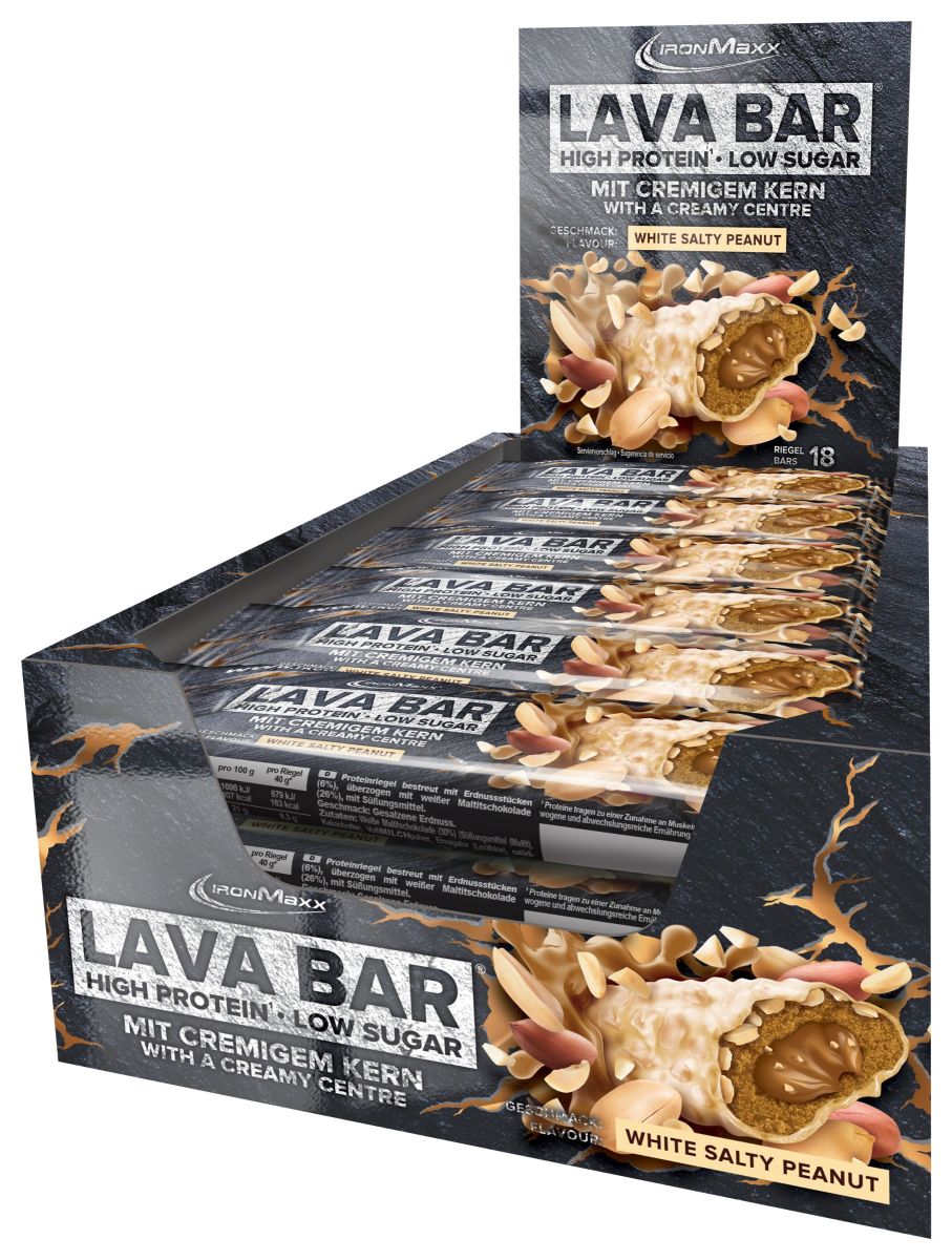 Lava Bar – (18x40g) White Salty Peanut (MHD: 30.06.2025) 