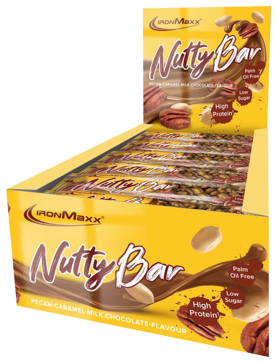 Nutty Bar (24x40g) - Pecan-Caramel-Milk Chocolate 