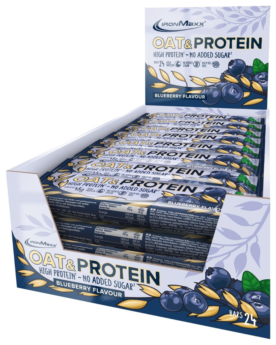 IronMaxx Oat & Protein - Blueberry 24 x 45g 