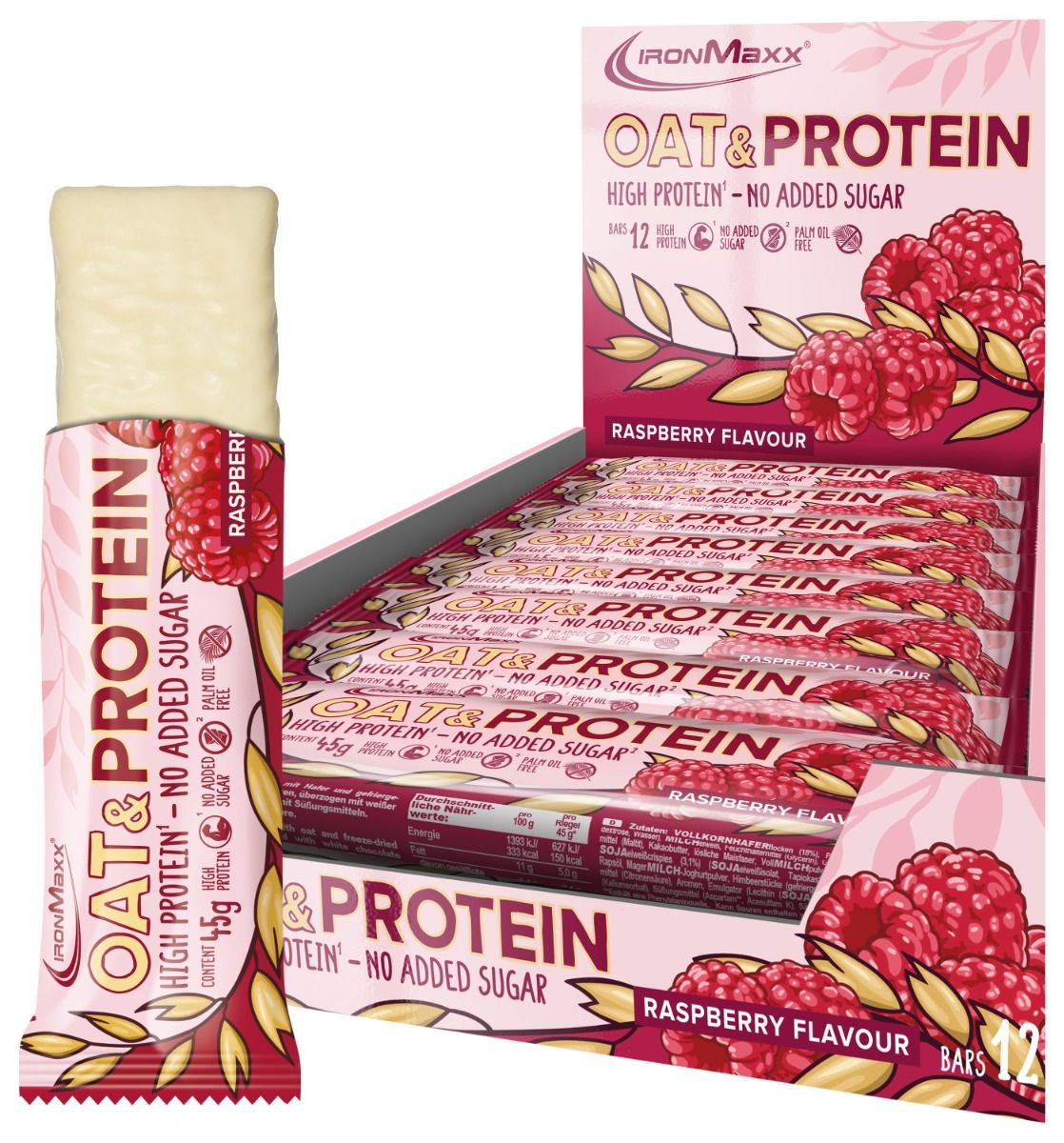 Oat & Protein (12x45g) - Raspberry (MHD: 28.02.2025)