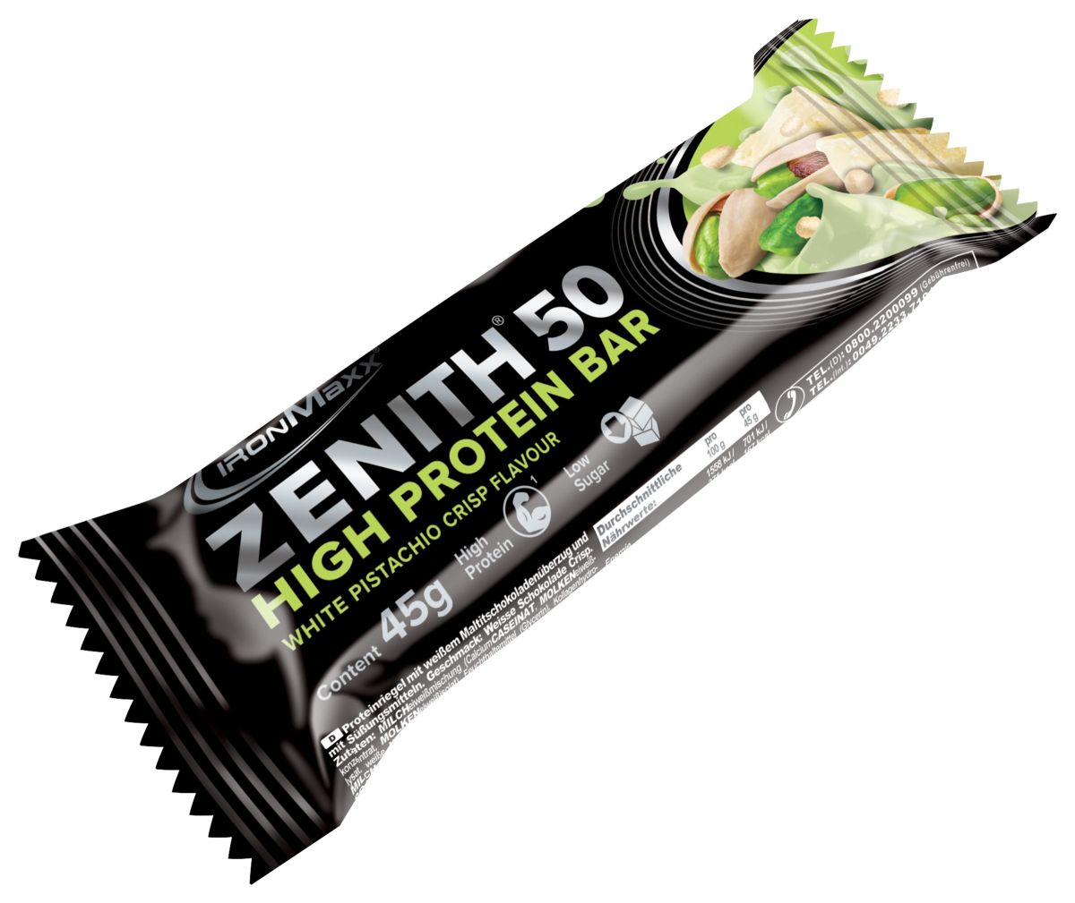 ZENITH 50 Proteinriegel (45g) - White Pistachio Crisp