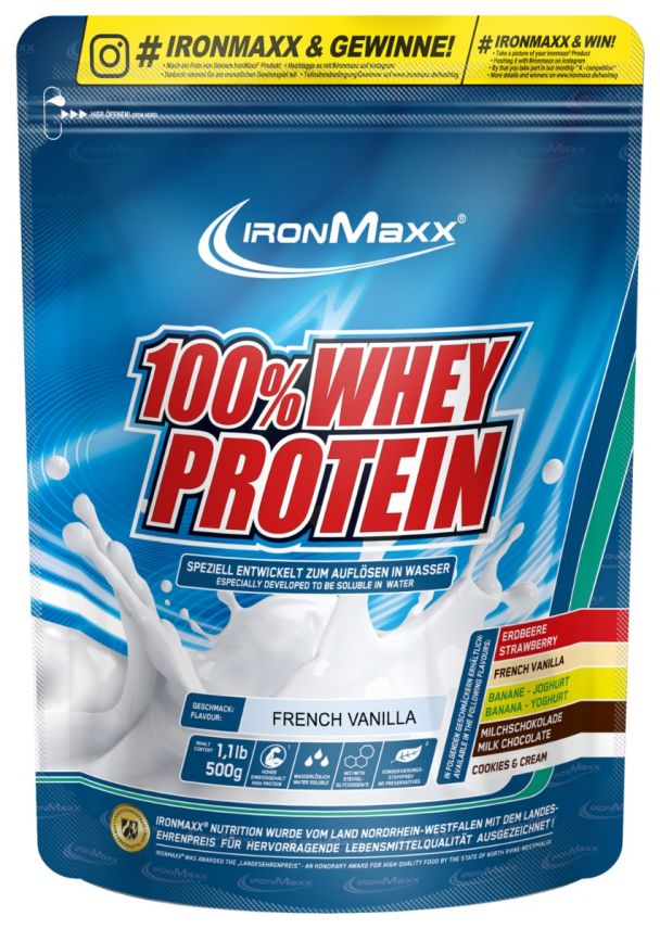 100% Whey Protein 500g Beutel in 31 Geschmacksrichtungen