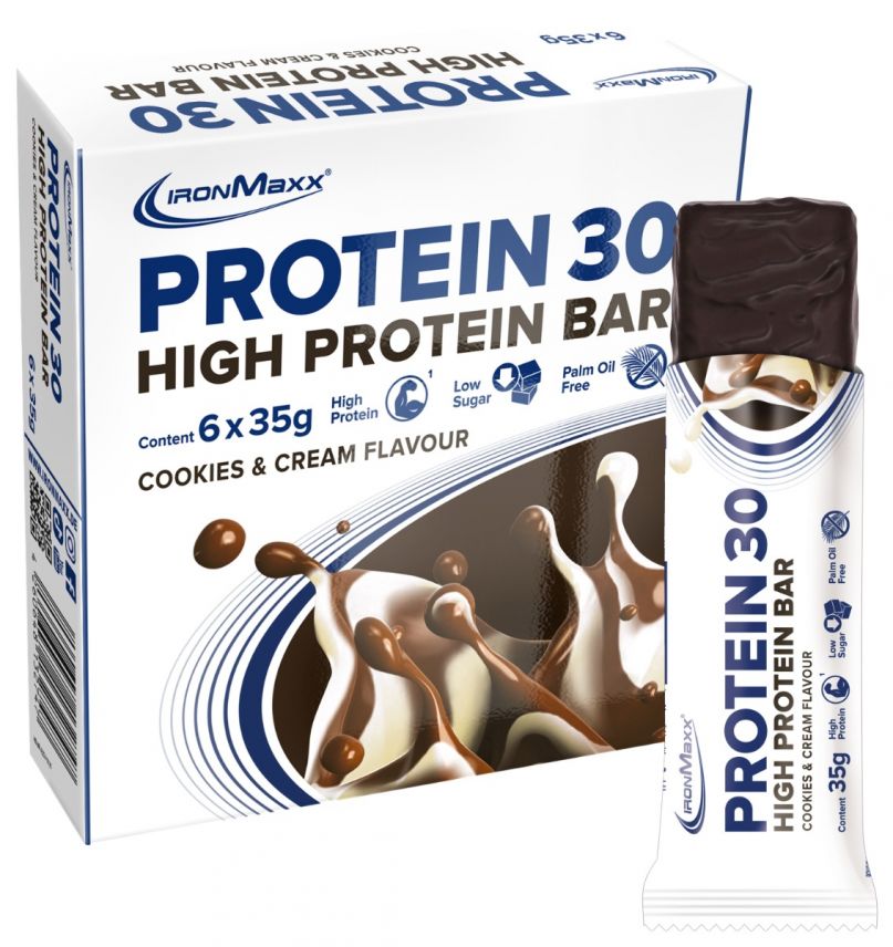 Protein 30 - 6x35g Riegel Multipack - Cookies & Cream (MHD: 30.04.2024)