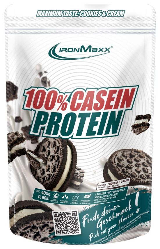 100% Casein Protein - Cookies & Cream (400g / 0,9lbs)