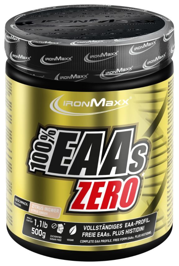 100% EAAs Zero (500g Dose) - Zitrus-Ingwer