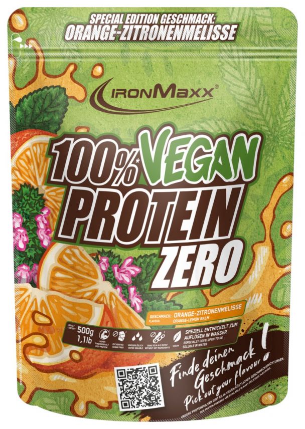 100% Vegan Protein Zero (500g) - Orange Zitronenmelisse