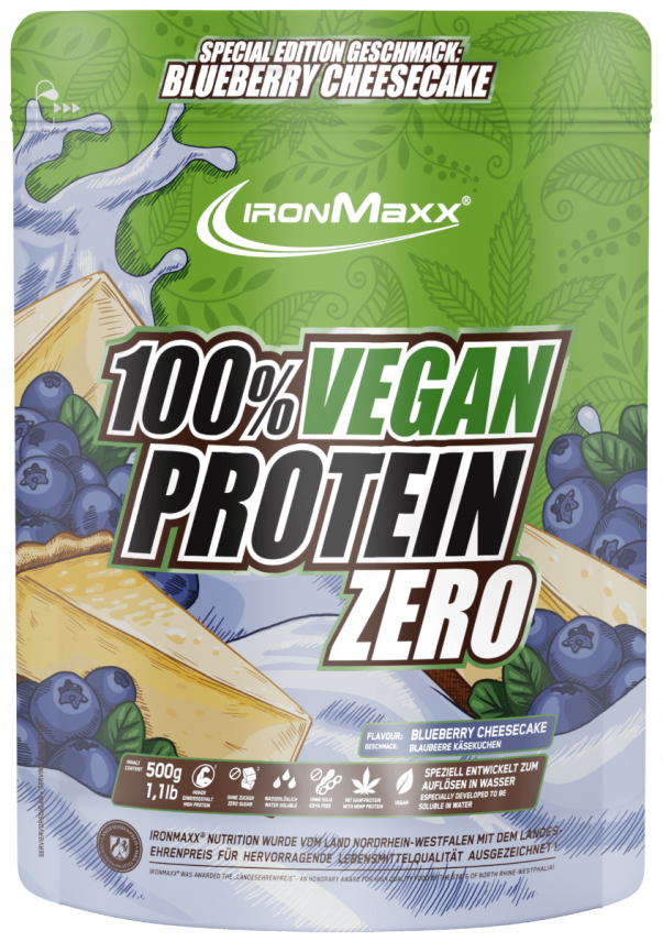 100% Vegan Protein Zero - Blueberry Cheesecake (500g)