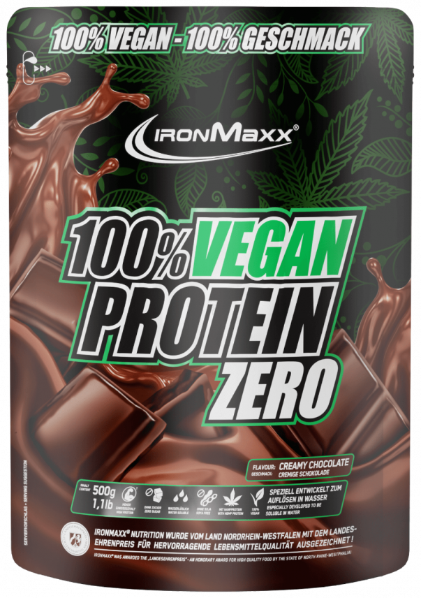 100% Vegan Protein Zero (500g) - Schokolade (MHD: 30.05.2024)