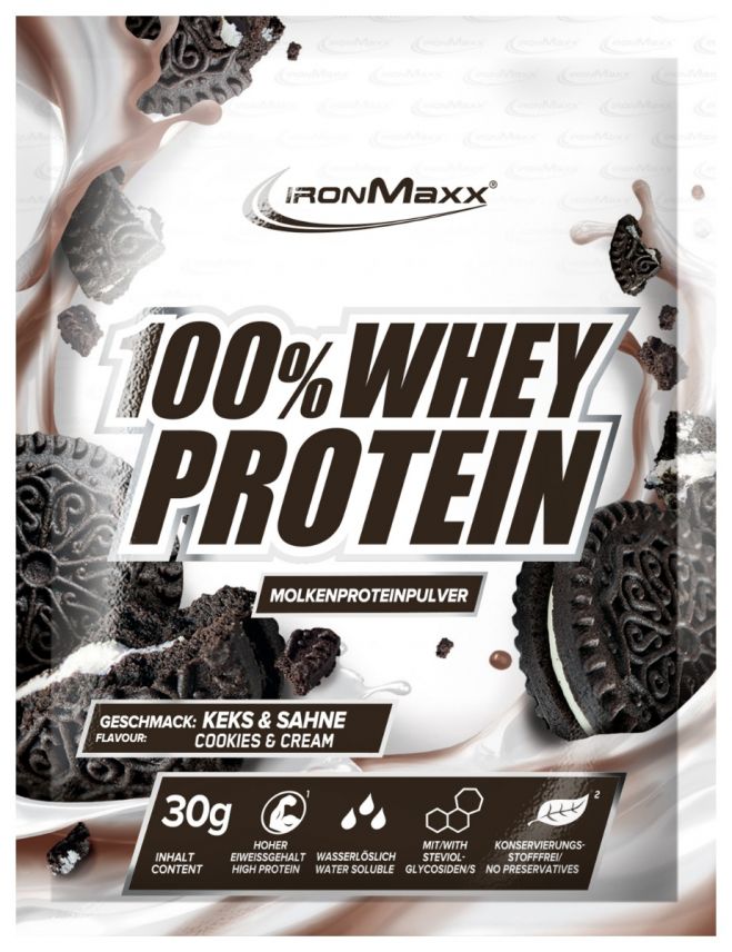 100% Whey Protein-Sachet-Cookies & Cream 30g