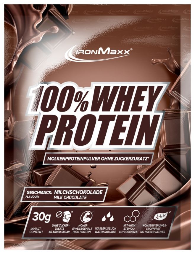 100% Whey Protein-Sachet-Milk Chocolate 30g