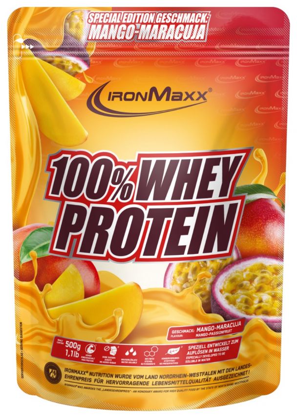 100% Whey Protein (500g) - Mango-Maracuja (MHD: 30.06.2024)