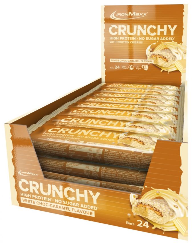 Crunchy Riegel (24x45g) - White Chocolate Caramel (MHD: 30.06.2023)