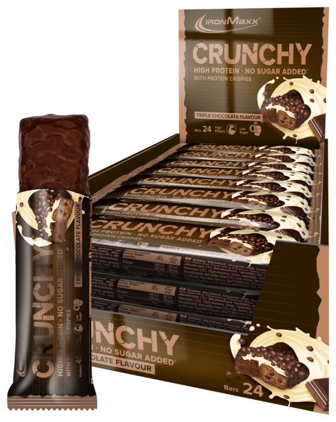 Crunchy Riegel (24x45g) - Triple Chocolate (MHD: 30.06.2023)