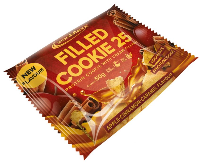 Filled Protein Cookie (50g) – Apple Cinnamon Caramel (MHD: 30.09.2023)
