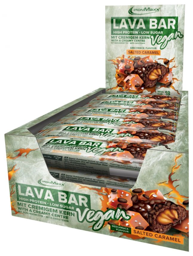 Vegan Lava Bar Protein Riegel (18x40g) - Salted Caramel (MHD: 06.06.2024)
