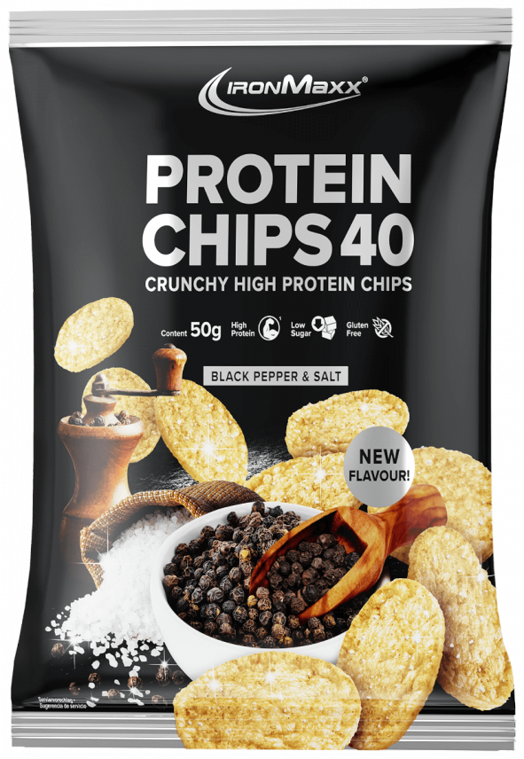 Protein Chips 40 (50g) - Salt & Pepper (MHD: 31.05.2023)
