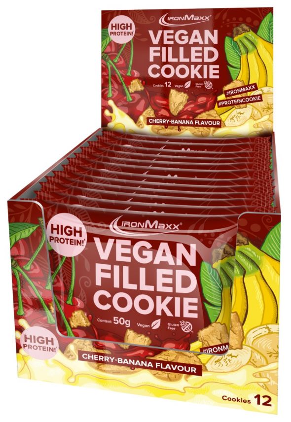 Vegan Filled Cookie (12x50g) - Banane Cherry (MHD: 31.05.2023)