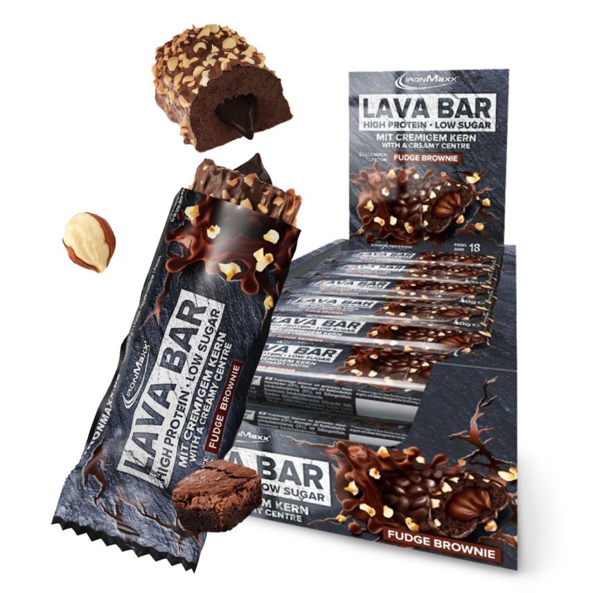 Lava Bar Protein Riegel (18x40g) - Fudge Brownie (MHD: 31.03.2024)