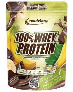 100% Whey Protein Pulver - 500g Beutel - Banana Choc