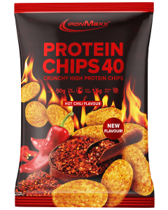 Protein Chips 40 (50g) - Hot Chili (MHD: 30.06.2024)