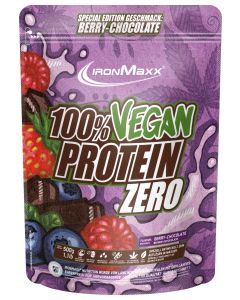 100% Vegan Protein Zero (500g) - Berry Chocolate (MHD: 31.01.2024) 