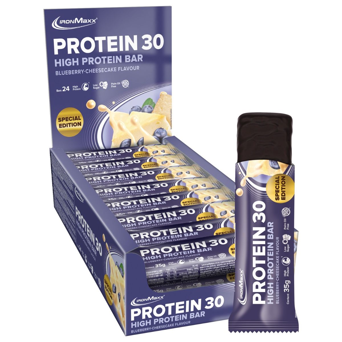 Protein 30 Protein Riegel - Blueberry Cheesecake (24x35g)