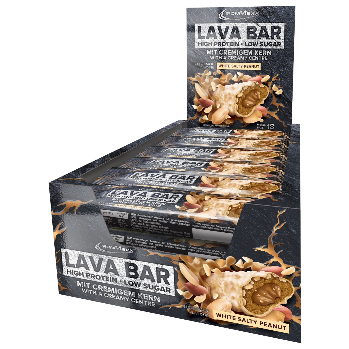 Lava Bar – (18x40g) White Salty Peanut (MHD: 30.06.2025) 