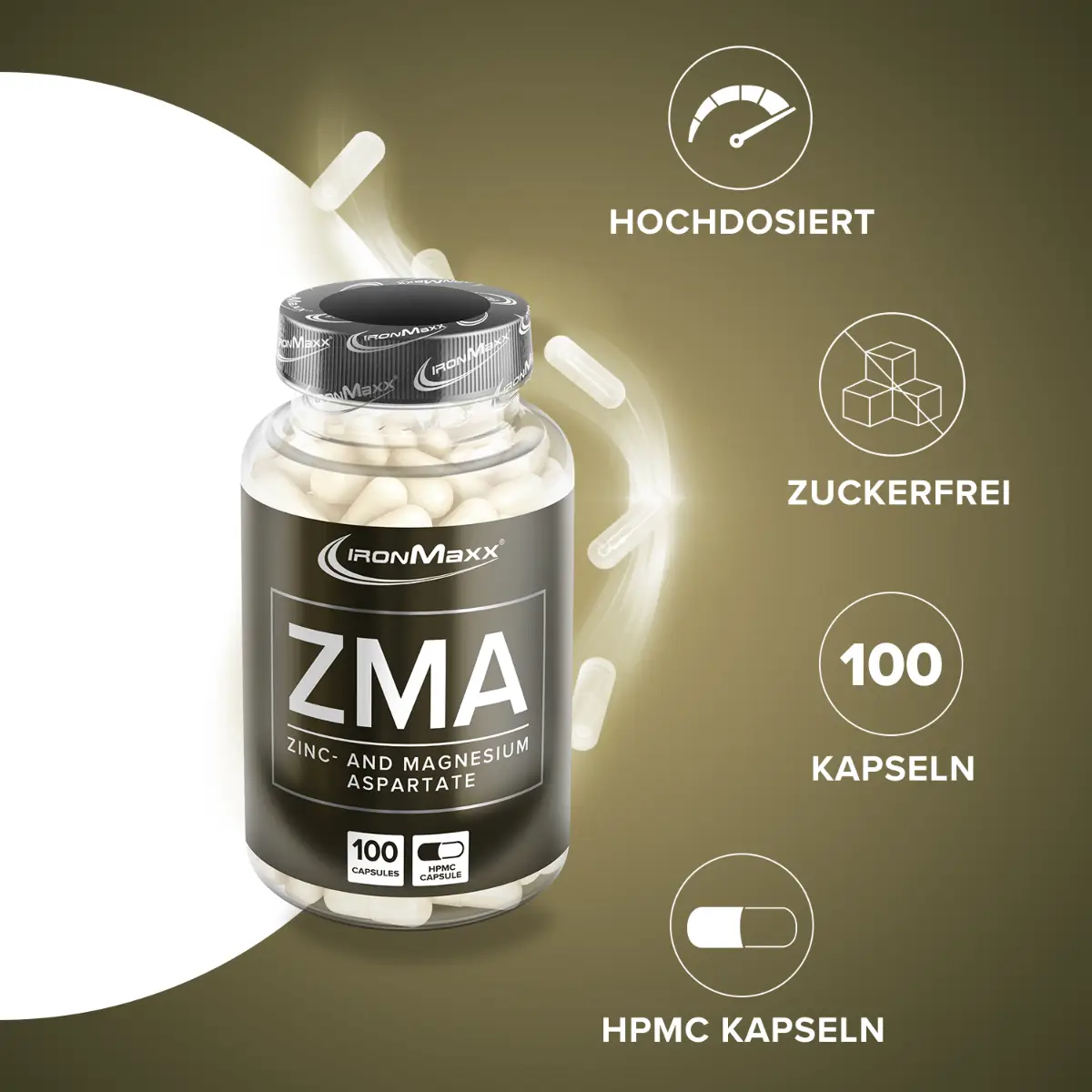 Hochwertige Kapseln mit Magnesium, Zink und Vitamin B6